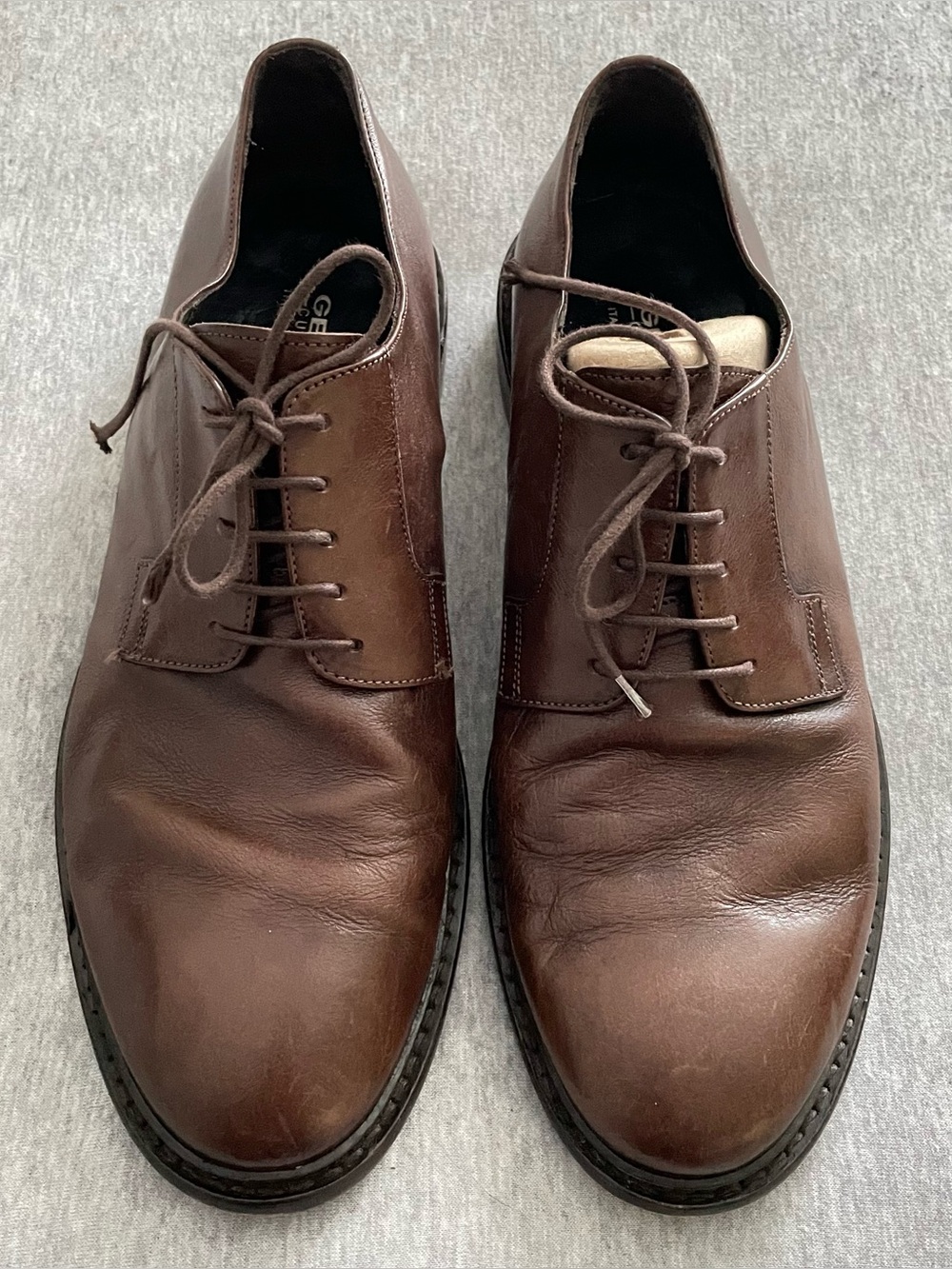 Geox Cuoio Men’s Size 43 Brown Leather Lace Up Dress Shoes